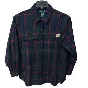 Lauren Ralph Lauren Men's‎ Size Large Long Sleeve Plaid Heavy Button Up Shirt